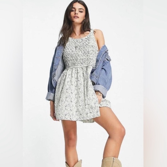 Free People Petunia Mini Dress in Poppy Tea Combo NWT - Picture 6 of 11
